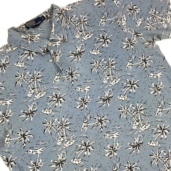 Vintage Ralph Lauren Hawaiian Polo Shirt Size XL - Picture 5 of 8